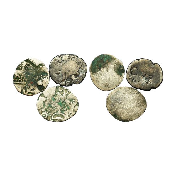 Archaic Coinage, Punch Marked, attributed to Magadha Imperial Series, Silver Karshapana (3), 3.44g/3