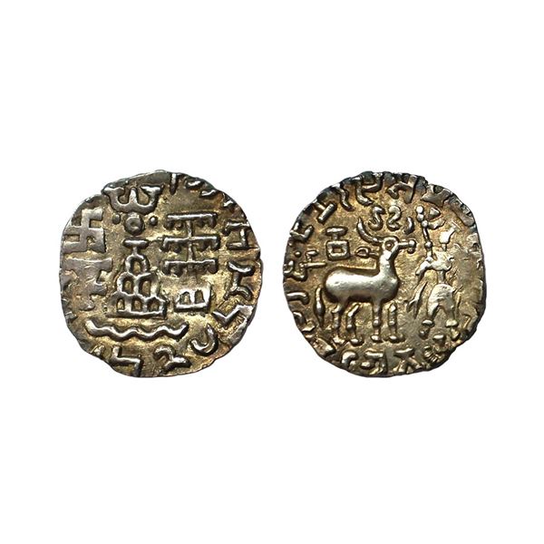 Ancient, Kuninda Dynasty, Amoghbuti (c. 200 BC), Silver Drachm, 2.00 gms