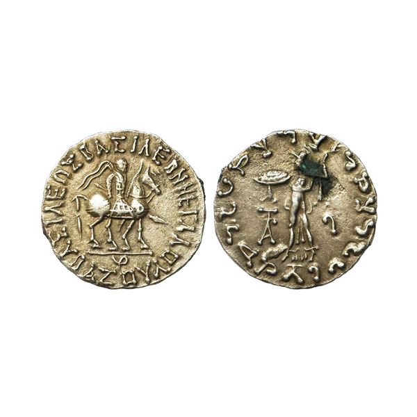 Indo-Scythians, Azes I (c. 57-35 BC), Silver Tetradrachm, 8.91g