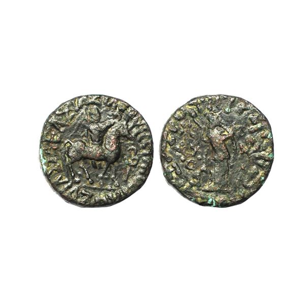 Indi Scythian, Aspavarma (15-45 AD), Apracha Rajas of Bajaur, Copper Tetradrachm, 10.02 gms
