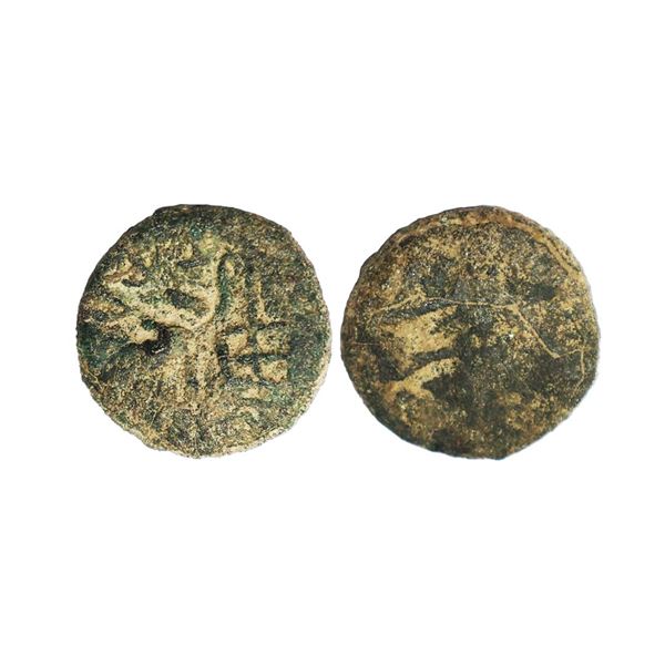 Ancient, Yaudheyas tribal republic, (2nd-1st Century BC), Bahudhanyaka type, Copper Unit, 4.57 gms