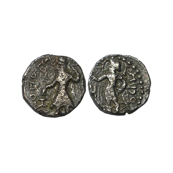 Ancient, Kushana Empire, Kanishka I (c. 127-151 AD), Copper Hemidrachms, 1.73g