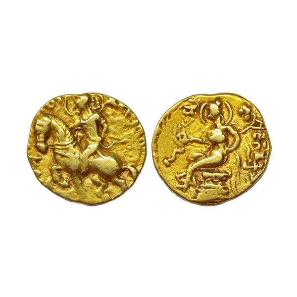 Ancient, Gupta Empire, Chandragupta II (380-415 AD), ‘Horseman’ Type with King hol