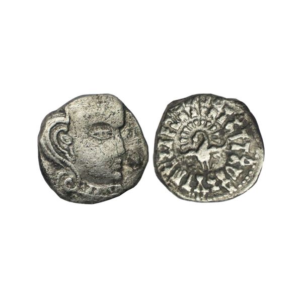 Ancient, Gupta Empire, Skandagupta(c. 455-485AD), Madhyadehsa type, Silver Drachma, 1.70g