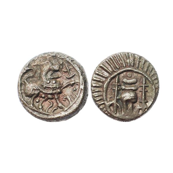 Ancient, Vishnukundin type, Deccan region (4th-6th Century AD), Copper Alloy Heavy Unit, 8.41 gms