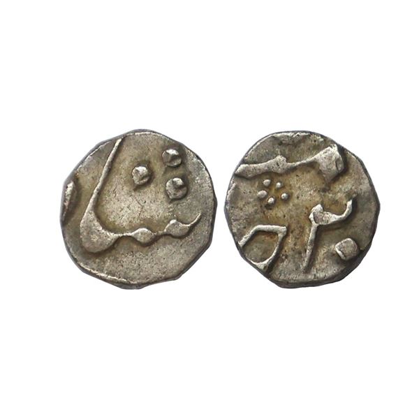 Mughal, Muhammad Shah (AH 1131-1161, 1719-1748 AD), Silver 1/16 Rupee, 0.71 gms, Murshidabad Mint, R