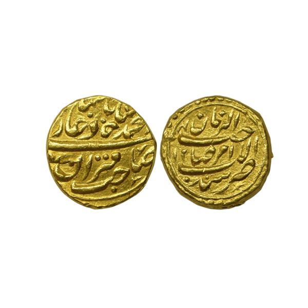 Muhammad Shah (1719-1748 AD) - gold ½ Mohur, Sind mint,
