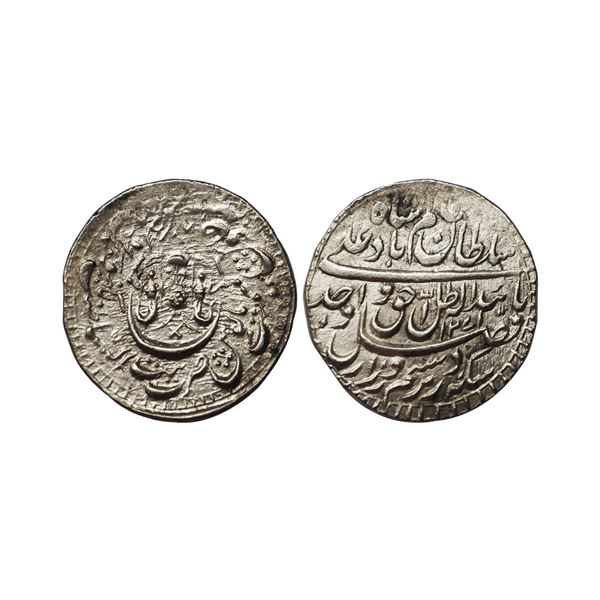 Awadh State, Wajid Ali Shah (AH 1263-1272, 1847-1856 AD), Silver Rupee, 11.13 gms