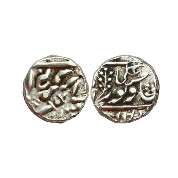 Jodhpur State, Jaswant Singh (AH 1290-1313, 1873-1895 AD), Silver ¼ Rupee, 2.84 gms