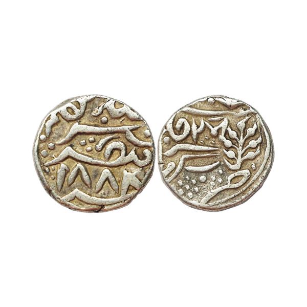 Karauli State, Bhanwar Lal (1886-1927 AD), INO Queen Victoria, Silver Rupee, 11.07 gms, 1888, Jhar s