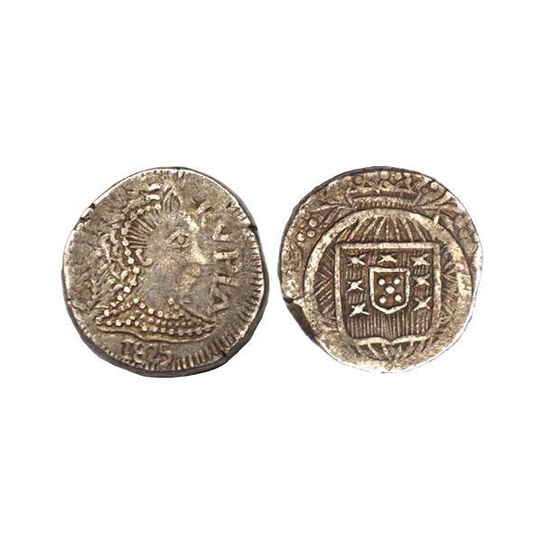 Portuguese India, D. Joao VI (1816-1826 AD), Goa, silver pardao, 1825. Obv: Portrait bust of Joao VI