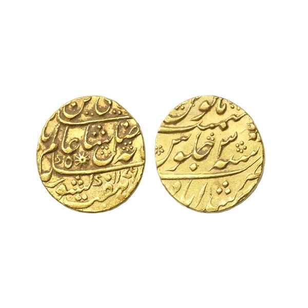 East India Company, Bengal Presidency, INO of Shah Alam II, Gold Mohur, 11.06 gms