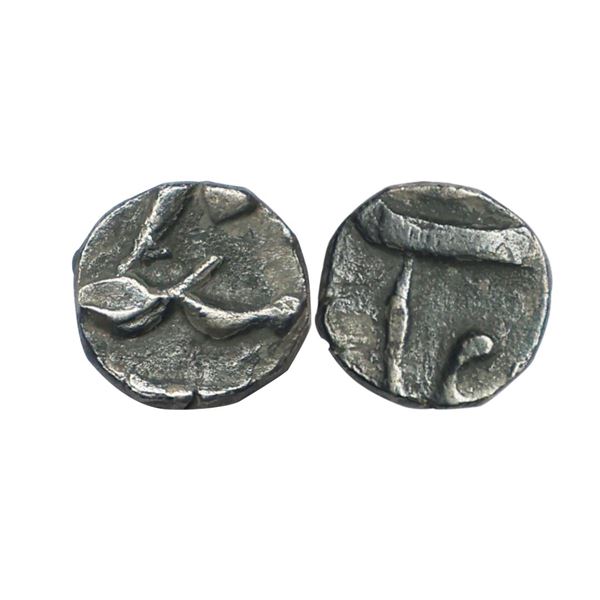 Bengal Presidency, INO Shah Alam II (AH 1174-1221, 1759-1806 AD), Silver 1/16 Rupee, 0.69gms