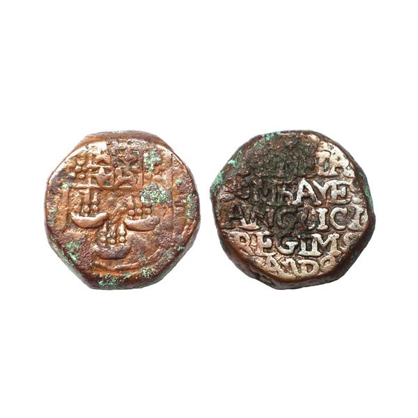 East India Company, Bombay Presidency, Copper Copperoon, 13.63 gms, 1675 AD,