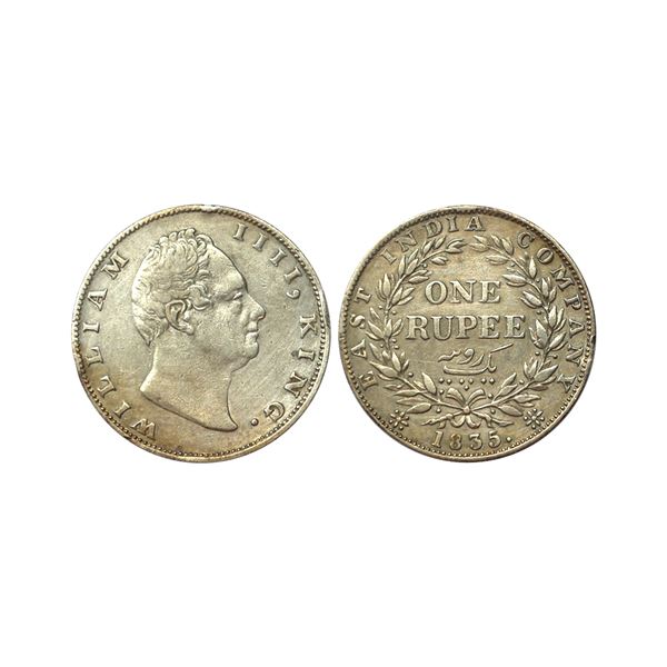 William IIII King, Silver Rupee, 1835, Calcutta Mint