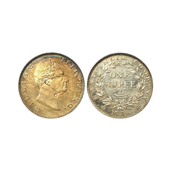 William IIII King, Silver Rupee, 1835, Calcutta Mint