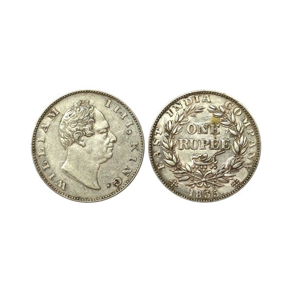 William IIII King, Silver Rupee, 1835, Calcutta Mint