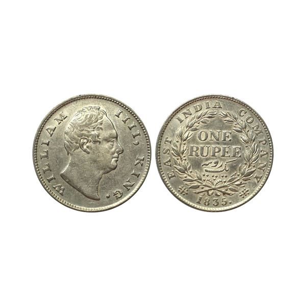 William IIII King, Silver Rupee, 1835, Calcutta Mint