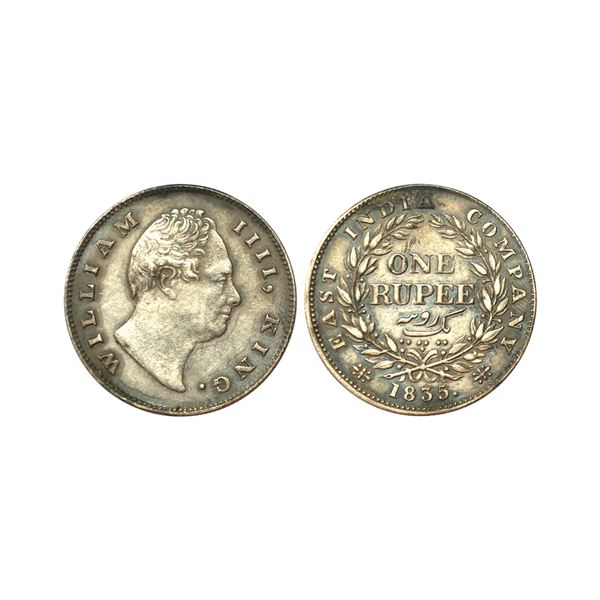 William IIII King, Silver Rupee, 1835, Calcutta Mint