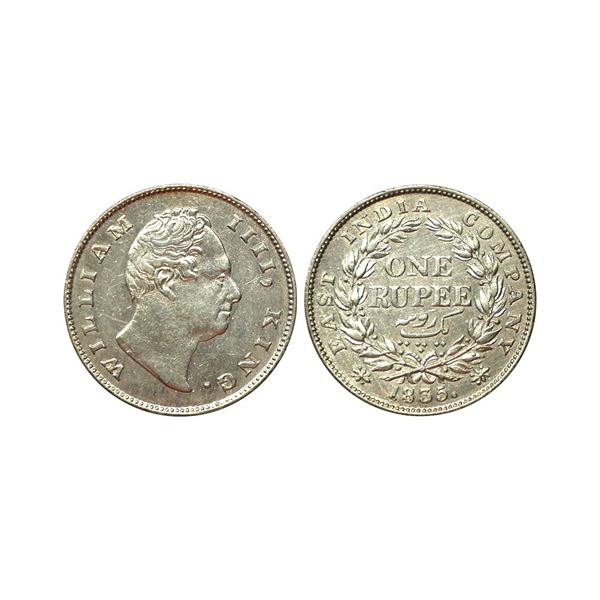 William IIII King, Silver Rupee, 1835, Calcutta Mint