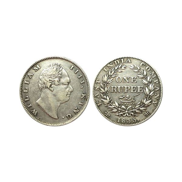 William IIII King, Silver Rupee, 1835, Calcutta Mint