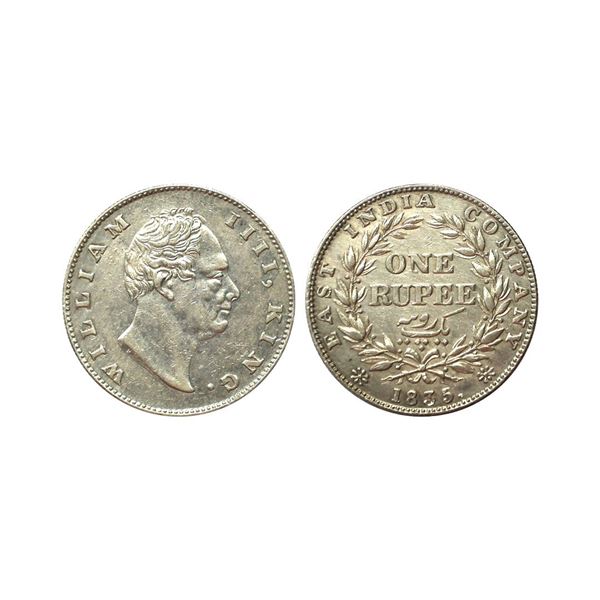 William IIII King, Silver Rupee, 1835, Calcutta Mint