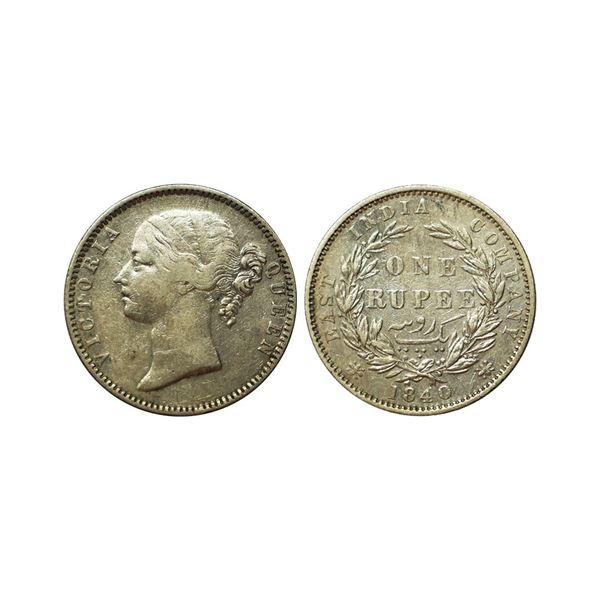 Victoria Queen, DL, Silver Rupee, 1840