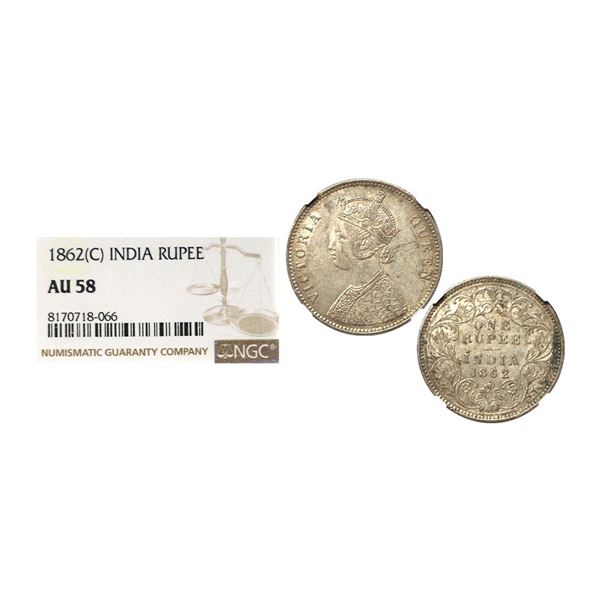Victoria Queen, Silver Rupee, 1862, A/III,