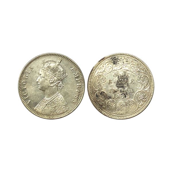 Victoria Empress, Silver Rupee, 1879, Bombay Mint