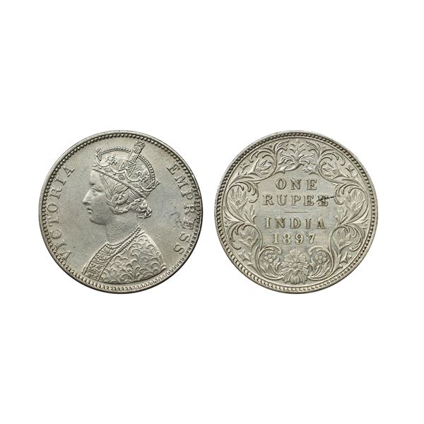 Victoria Empress, Silver Rupee, 1897, Bombay Mint