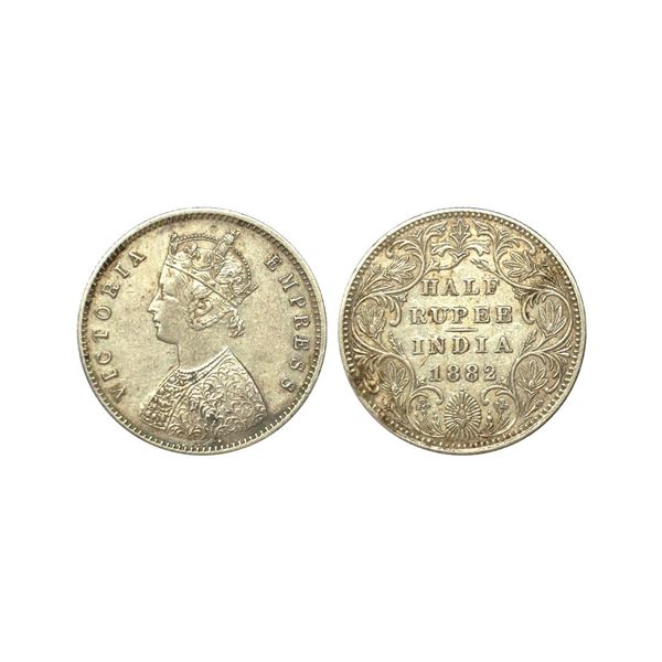 Victoria Empress, Silver 1/2 Rupee, 1882