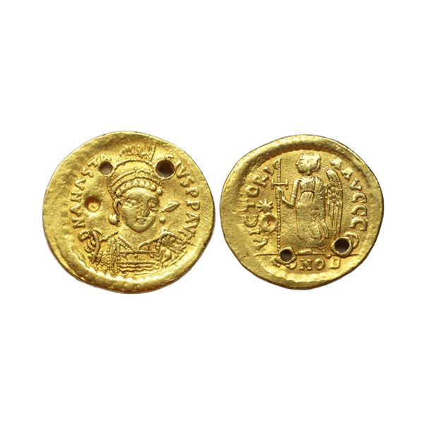 Byzantine Empire, Anastasius I (498-518 AD), Gold Solidus, 4.09 gms