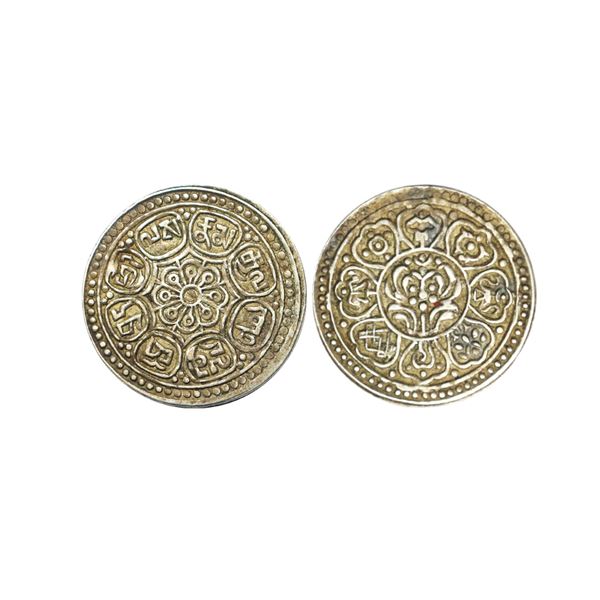 Tibet, Ganden Phodrang (1642-1959 AD), Silver 1 Tangka "Ga-den Tangka", 4.25 gms