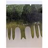 Image 5 : ANTIQUE CROSSCUT SAW with FOLK ART Landscape Oil Painting