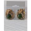 Image 1 : VINTAGE 1960'S JADE WIREWORK Clip-on Earrings