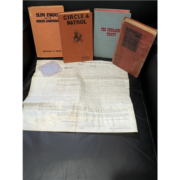 ANTIQUARIAN Western Novels & ANTIQUE SALE DOCUMENT
