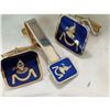 Image 2 : SCOTTISH LAS M MOTIF CUFFLINKS & TIE CLIP