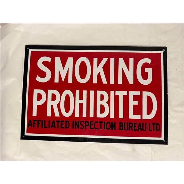 Metal No Smoking sign