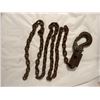Image 2 : vintage forged steel chain with a hook