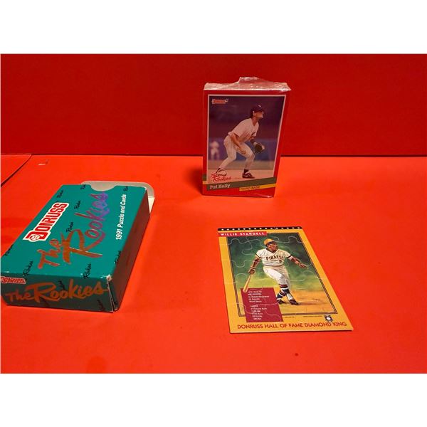 1991 Donruss The Rookies Baseball Card Set 56 cards and one card puzzle