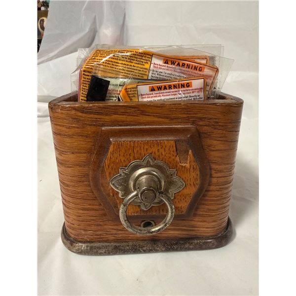 Vintage post office box door coin bank Full of toe warmers