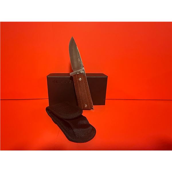 Ultimate Equipment M1911 Compact Hammerhead UECLW, 3.0" 440C Stainless Satin Plain Blade, Brown