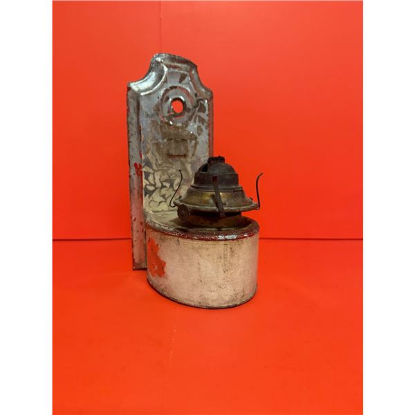 vintage railroad lamp oil font and burner, used in a switch stand light or general-purpose