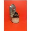 Image 1 : vintage railroad lamp oil font and burner, used in a switch stand light or general-purpose