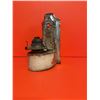 Image 2 : vintage railroad lamp oil font and burner, used in a switch stand light or general-purpose