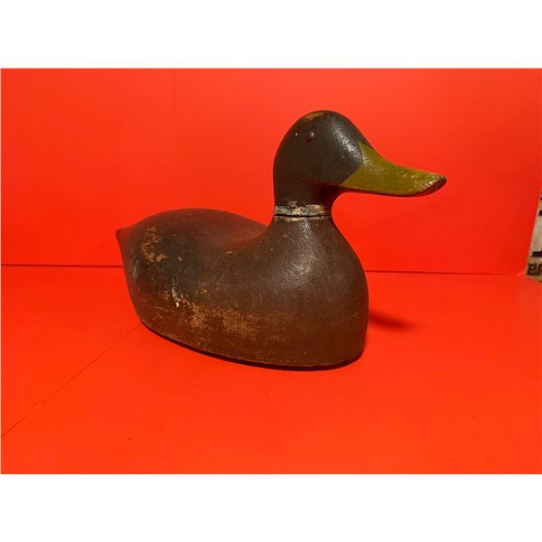 antique wooden mallard duck decoy