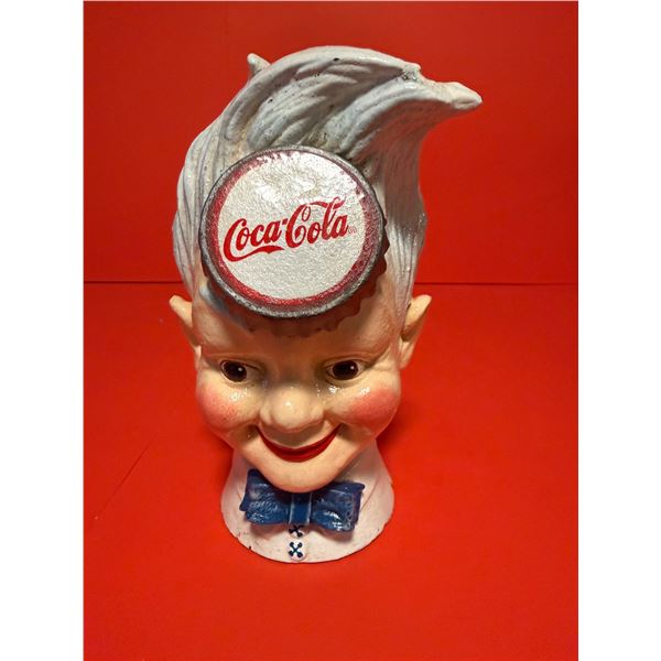 Coca-Cola "Sprite Boy" cast iron coin bank