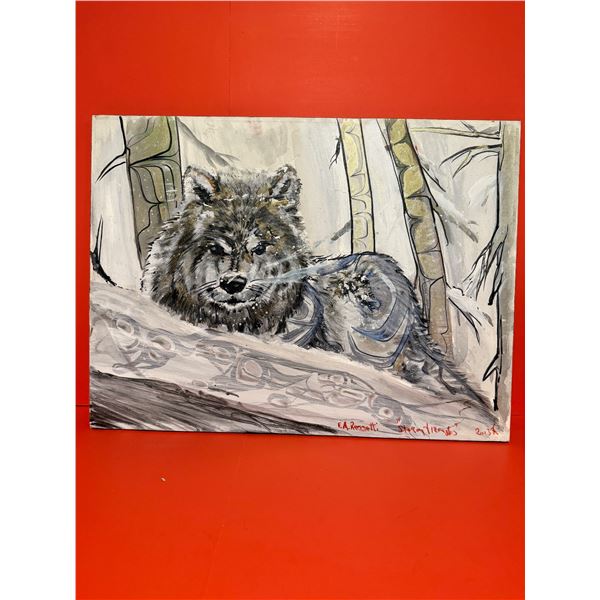 Wolf artwork by the artist E.A. Rossetti 2013