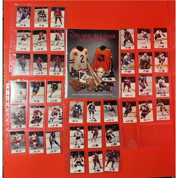 1988-89 Esso NHL All-Star Collection album set + 39 additional cards