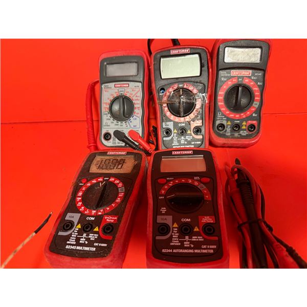 several Craftsman digital multimeters